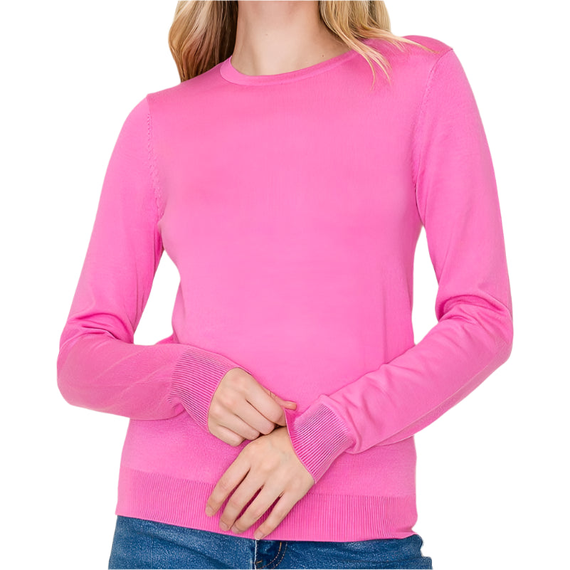 Spring Pink Basic LBL Sweater