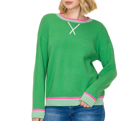Green Varsity Sweater