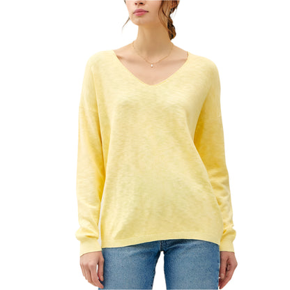 Lemon V-Neck Spring Sweater