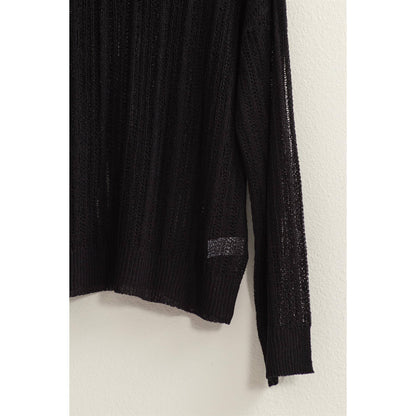 Black Drop Shoulder Sweater