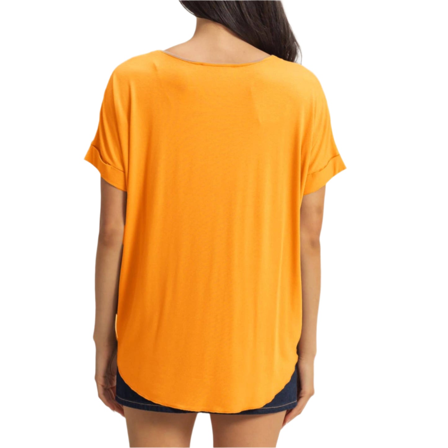 L B L Easy Fit Top  ORANGE