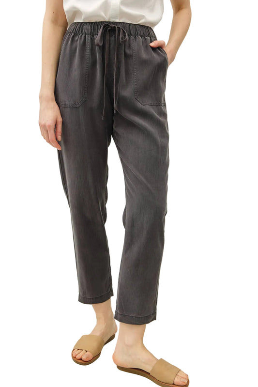 New Color - Tencel Tapered Pants Charcoal