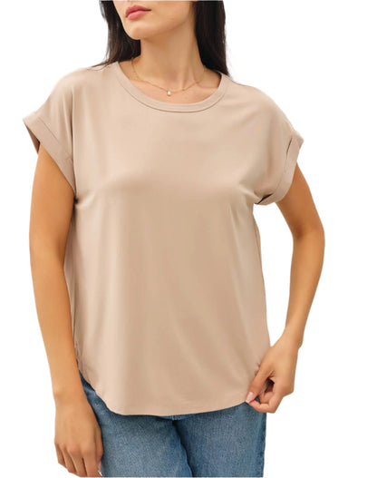 Taupe Bamboo / Modal Dolman Sleeve Tee