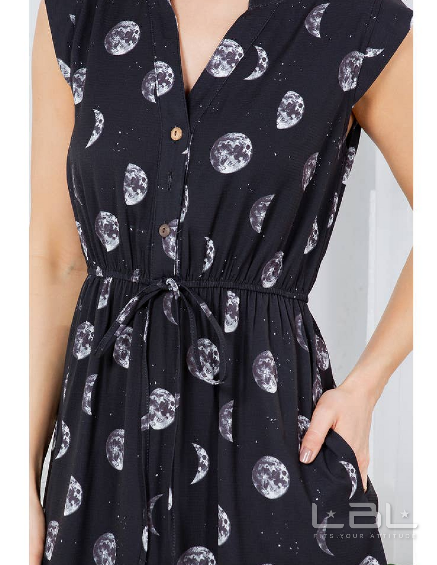 All over moon dress 