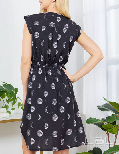 All Over Moon Dress