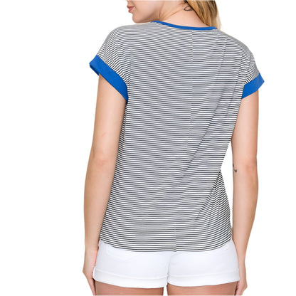 Pinstriped Royal Top