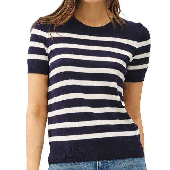 Navy Classic Striped Summer Sweater