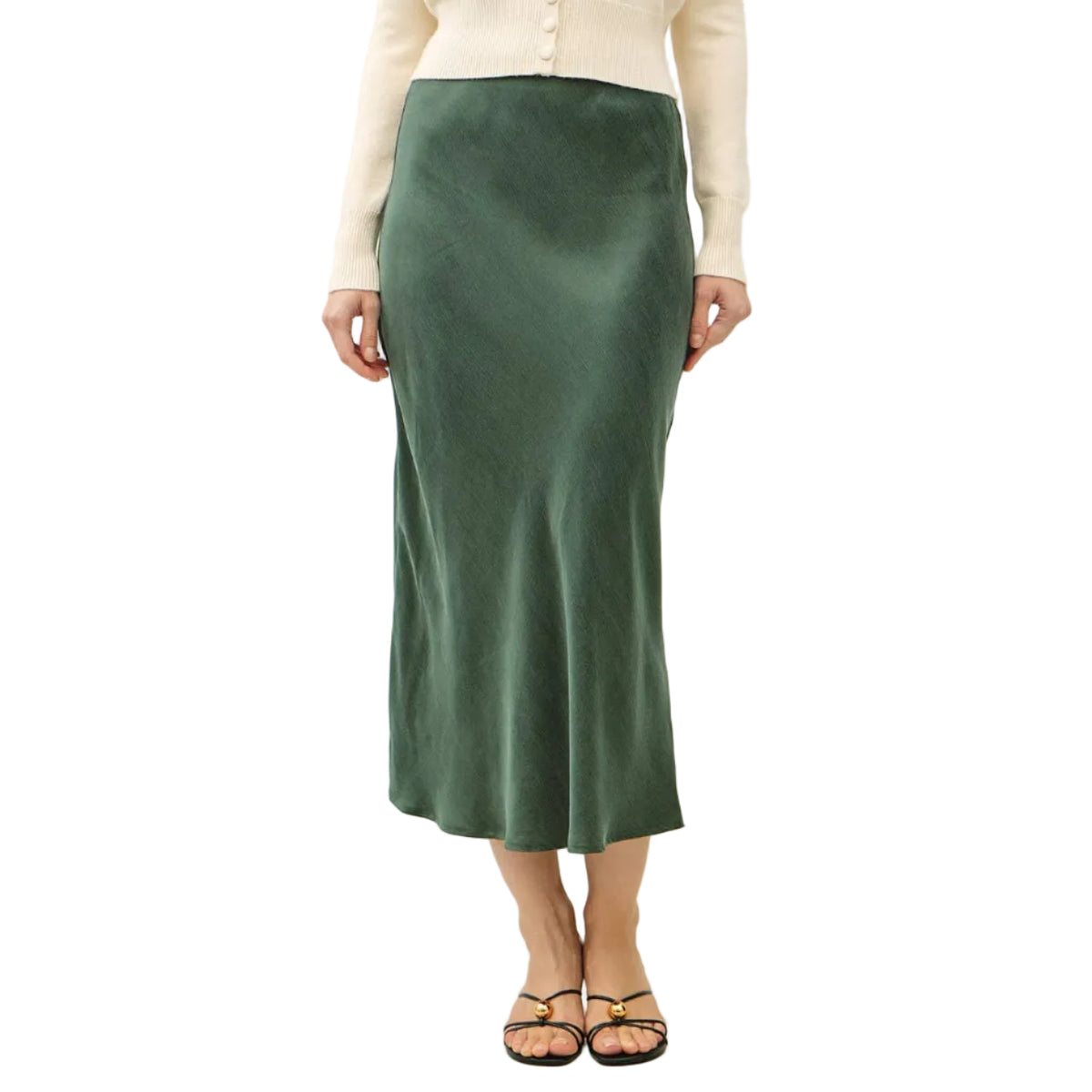 [NEW SHADE] Emerald Silky Suede Skirt