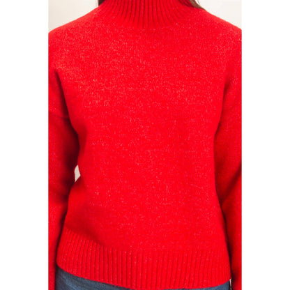 Red High Neck Sweater