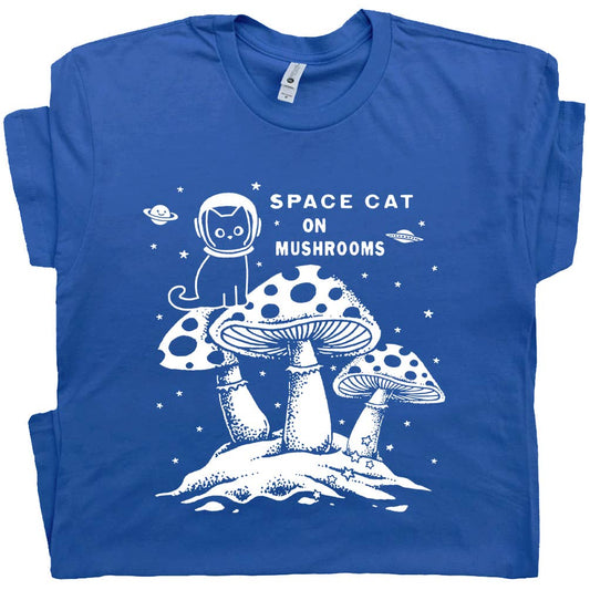 Space Cat Mushroom Tee