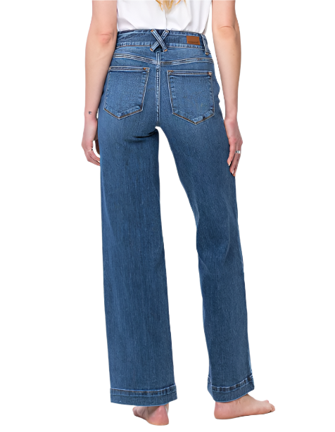 Judy Blue Double Button Wide Leg Jean