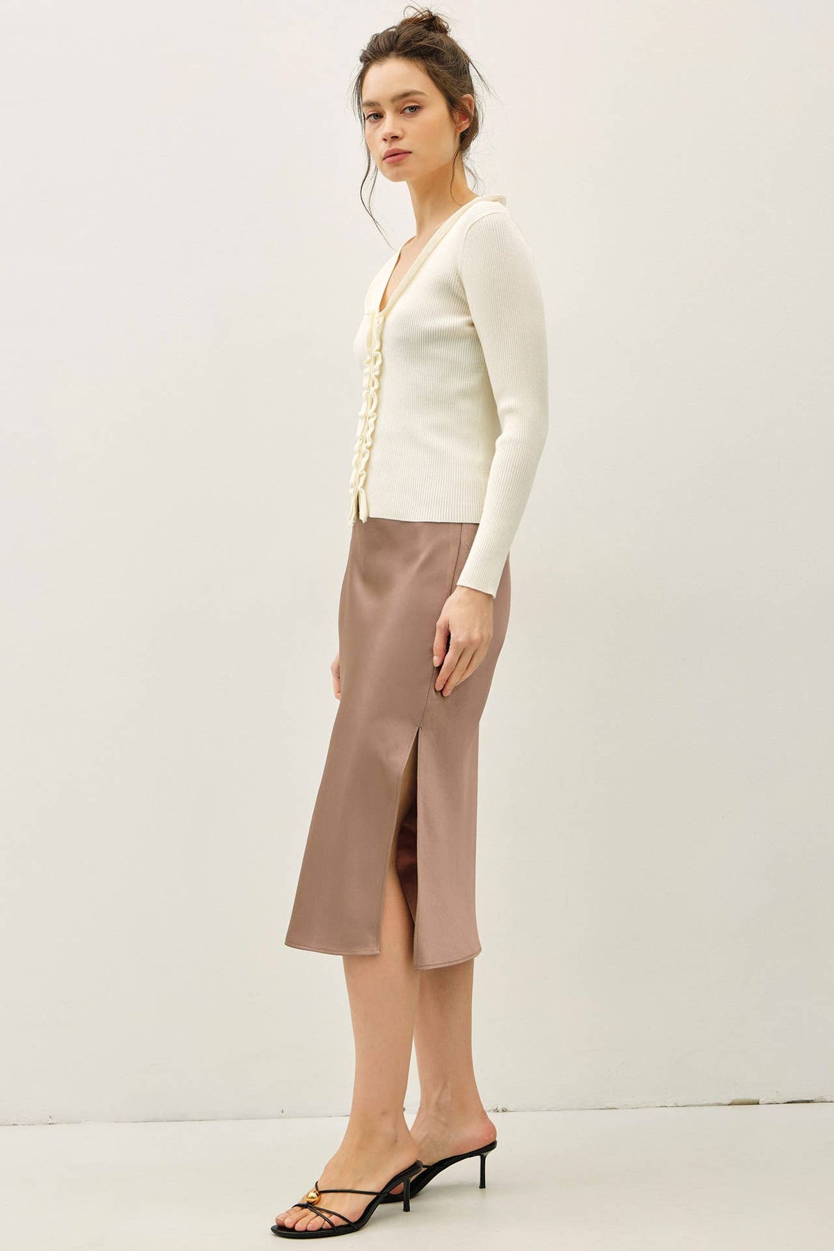 Silky Eggplant Skirt