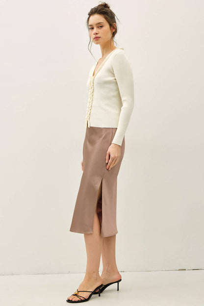 Silky Eggplant Skirt