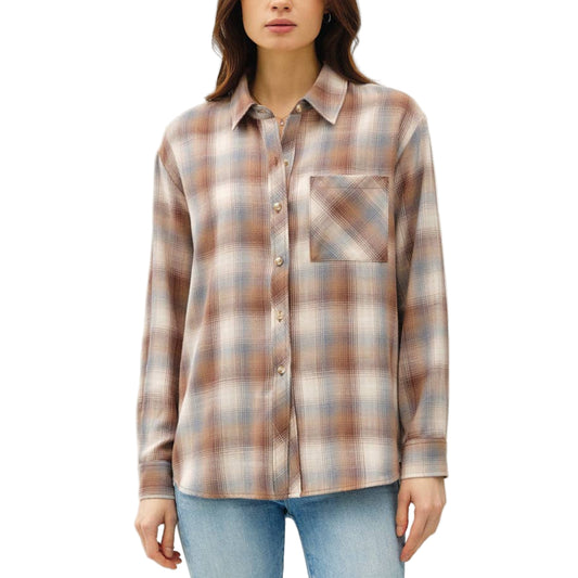 Mocha Plaid Farmer Shirt