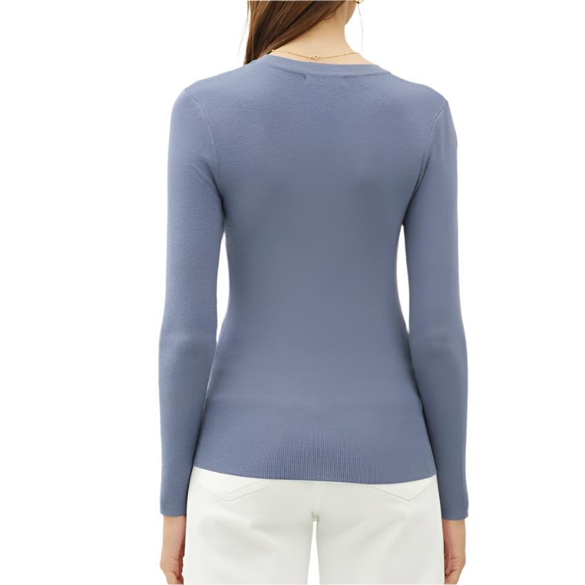 Slate Blue Basic Pullover