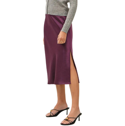 Silky Eggplant Skirt