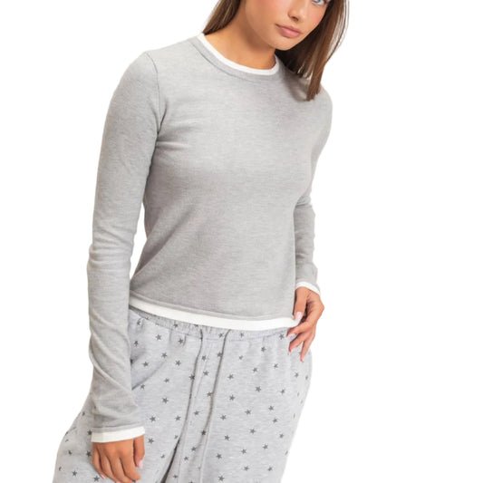 Heather Gray Knit Top