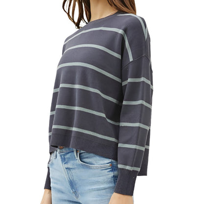 Slate Striped Knit Sweater