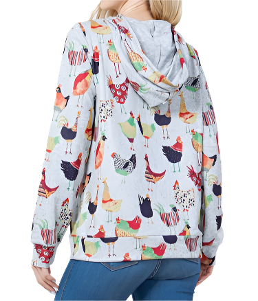 Colorful Wild Chicken Hoodie