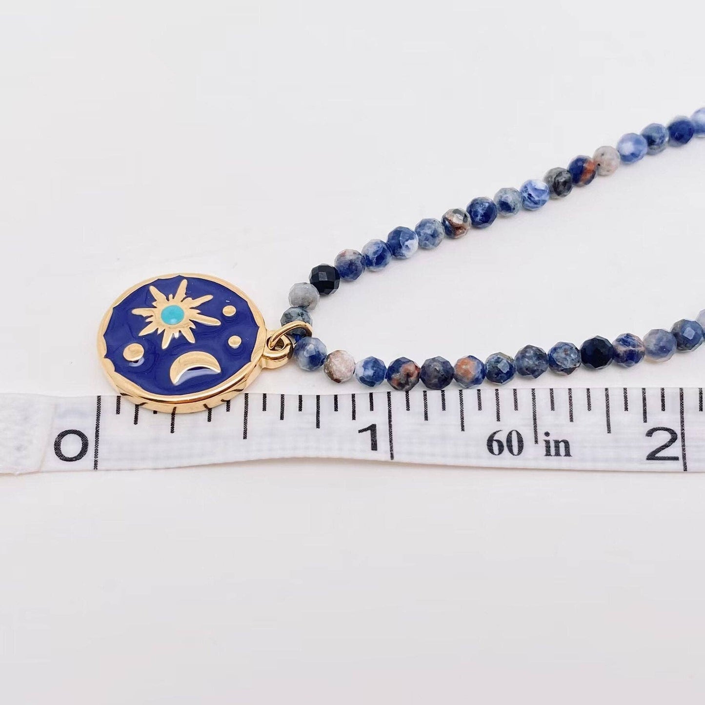 Starry Sky Pendant Natural Stone Beaded Necklace