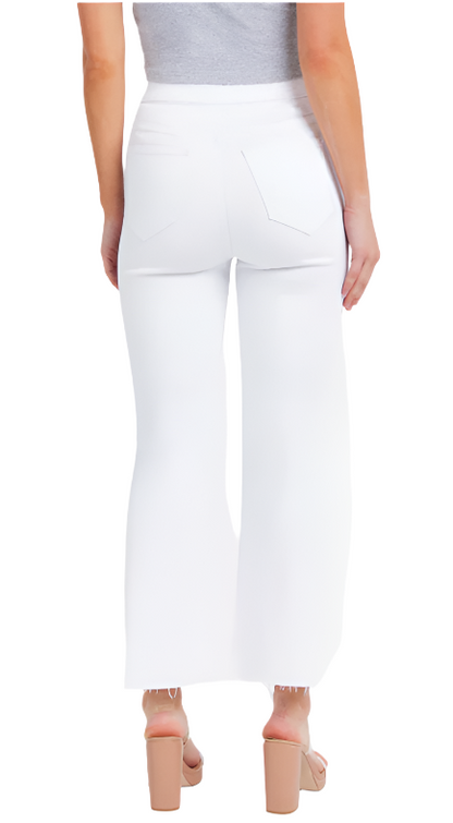 Cropped Flare White Jean